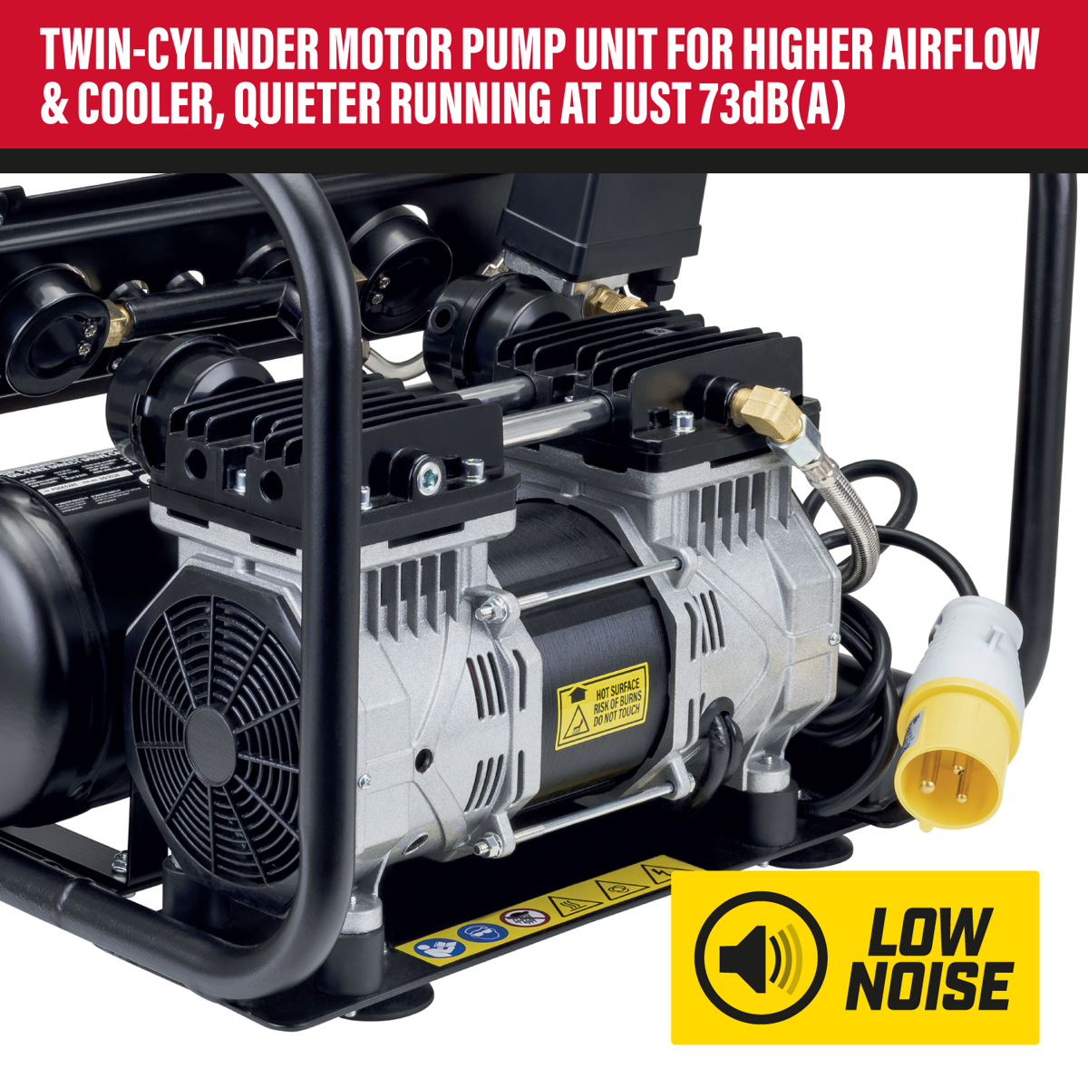 SIP AIRMATE® 110V 6L 1.5hp Low Noise Oil-Free Direct Drive Compressor